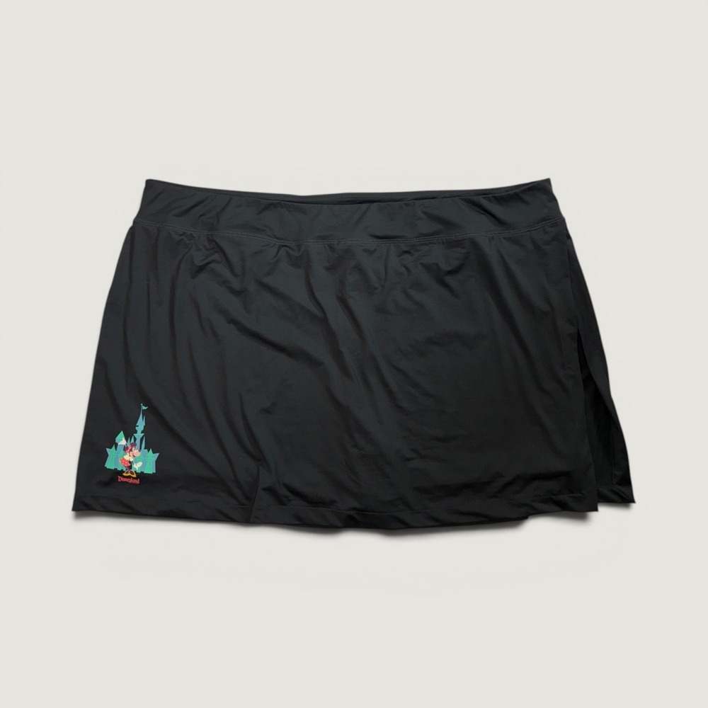 Disney Skort Women 3X Black Disneyland Minnie Mouse Castle Active Wrap Skirt